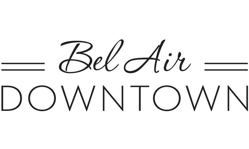 A green background with the words Bel Air and Downtown.